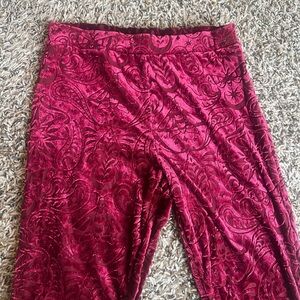 Killstar red Velvet Leggings